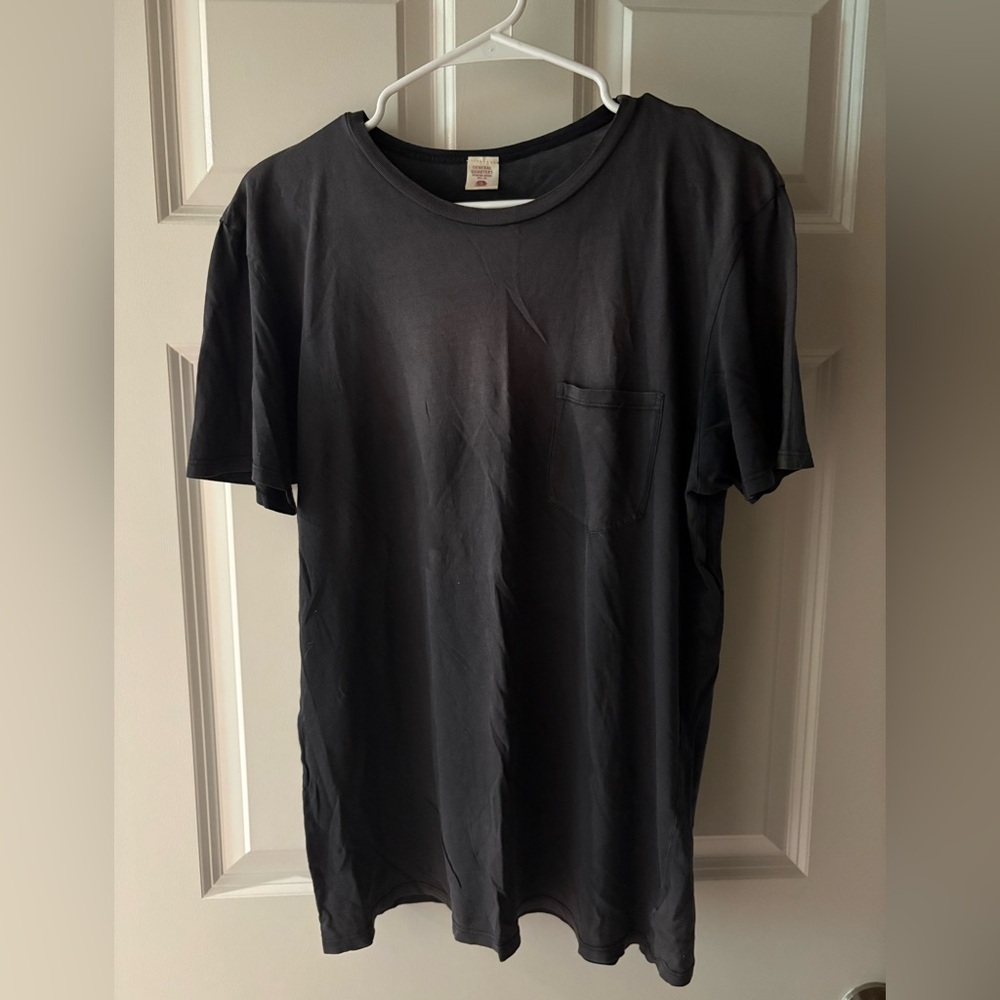 Black Short Sleeve Tee Casual Cotton Blend